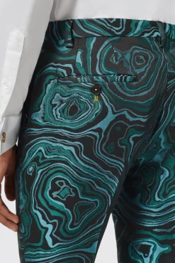 Occasion·Party Suits|Twisted Tailor Adichie Slim Fit Green Jacquard Suit