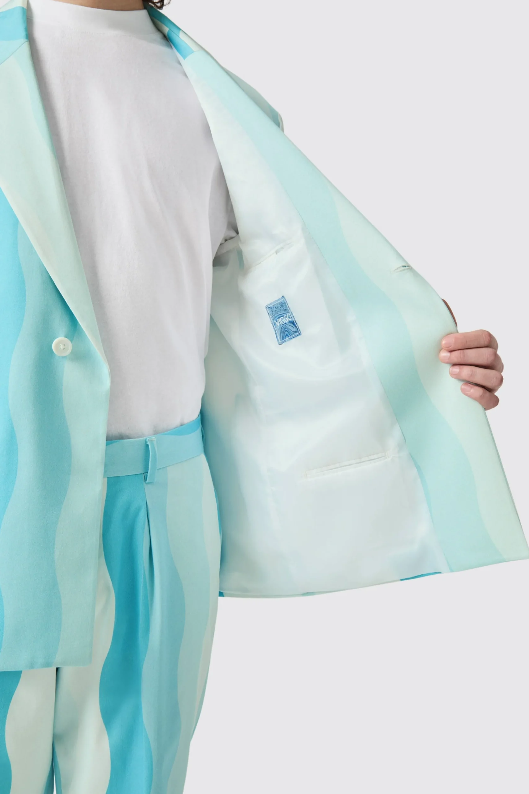 Unisex|Twisted Tailor Alvaro Oversized Blue Cotton Jacket