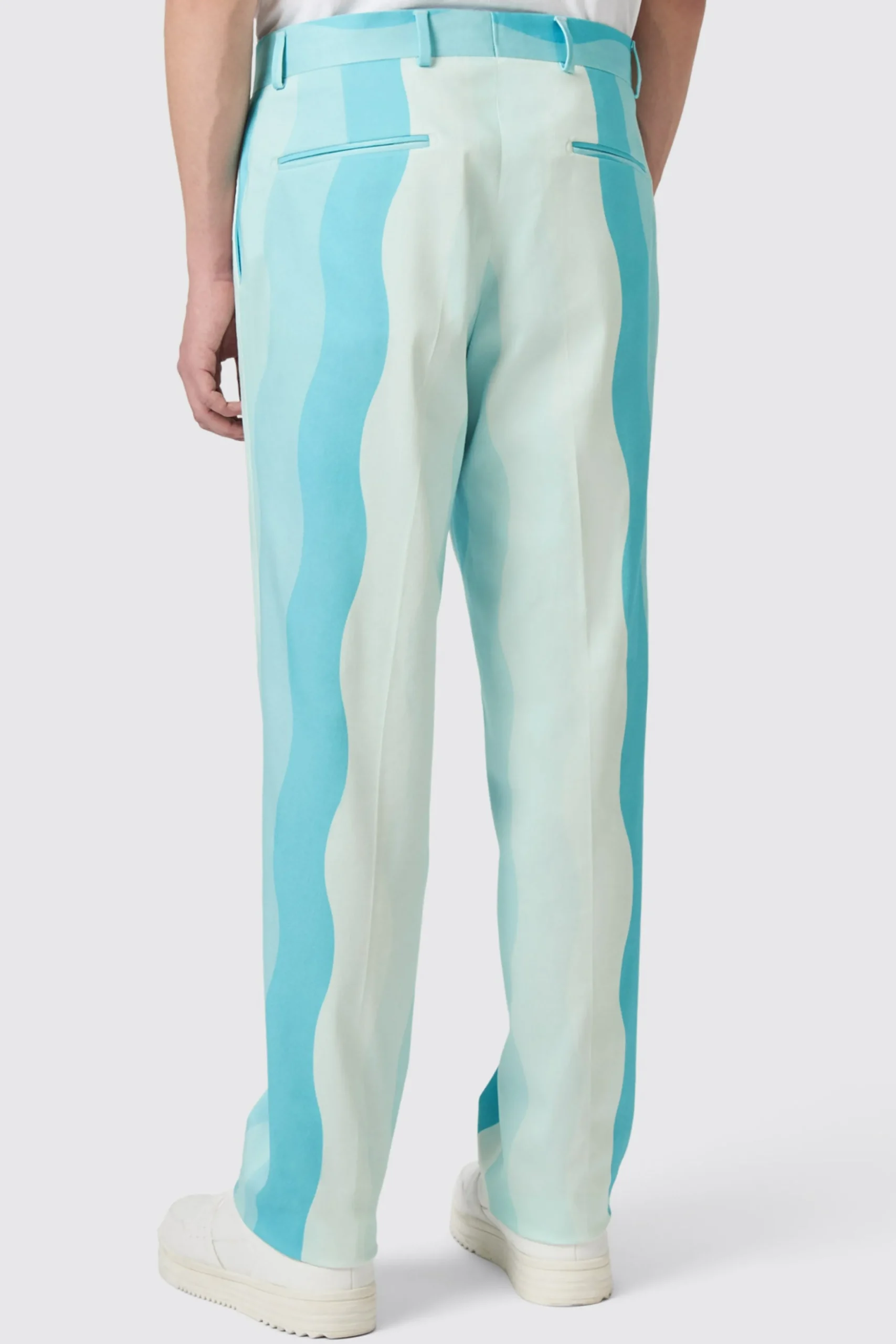 Unisex|Twisted Tailor Alvaro Oversized Blue Cotton Trousers