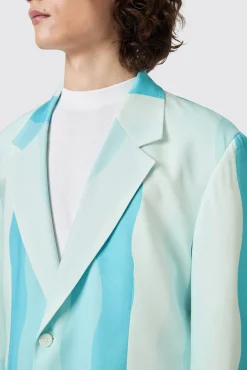 Unisex|Twisted Tailor Alvaro Oversized Blue Cotton Suit