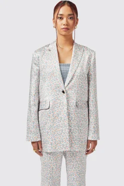 Woman|Twisted Tailor Amarantha Slim Fit Blue Jacket