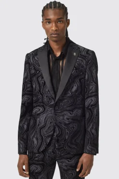 Jackets·Party Jackets|Twisted Tailor Angelou Slim Fit Black Jacket