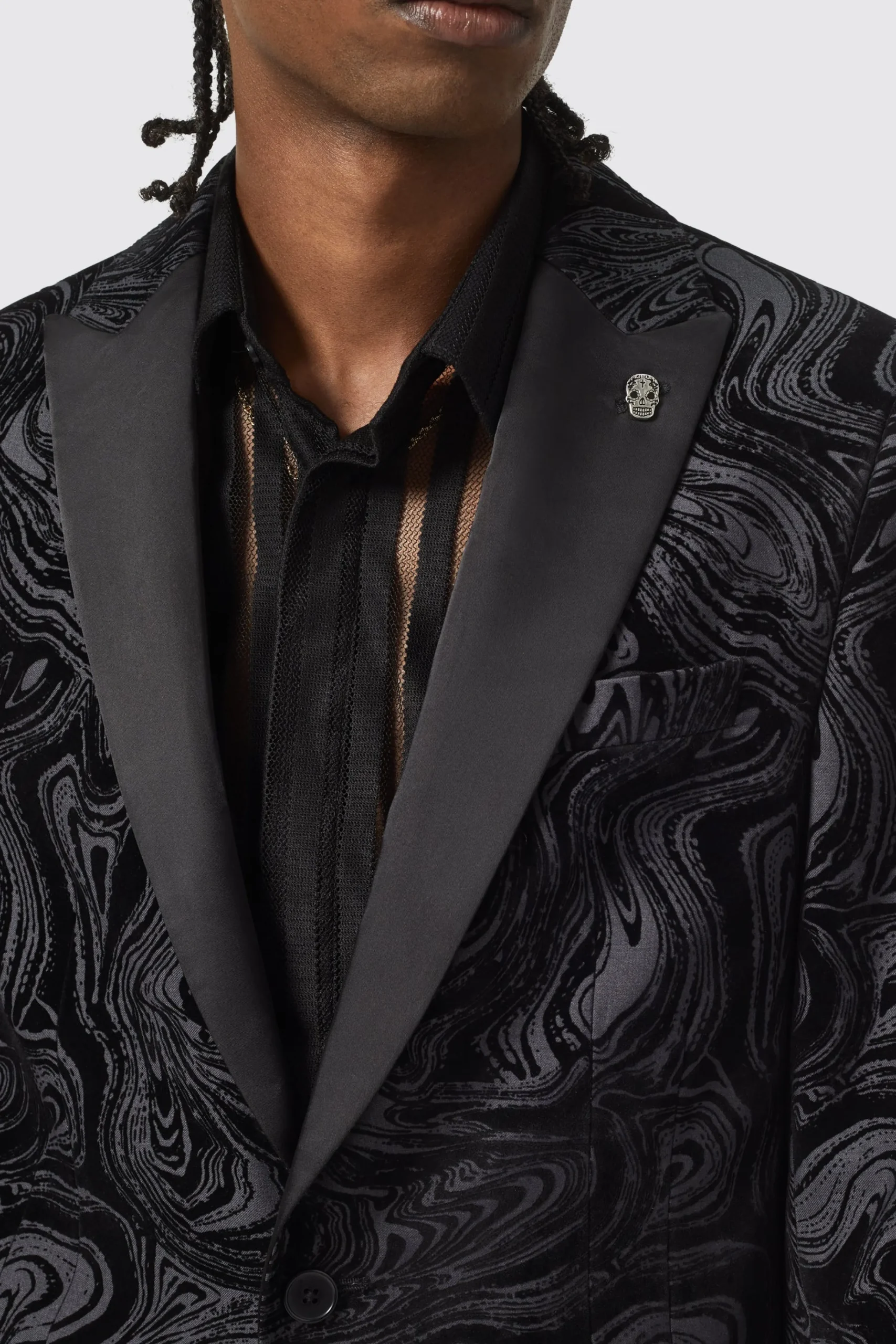Occasion·Groomsmen Suits|Twisted Tailor Angelou Slim Fit Black Suit