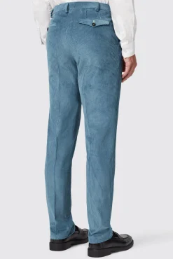 Style·Plain Suits|Style·Double Breasted Suits|Twisted Tailor Aston Slim Fit Blue Corduroy Double Breasted Suit
