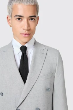 Jackets·Work Jackets|Twisted Tailor Atkinson Slim Fit Grey Double Breasted Jacket