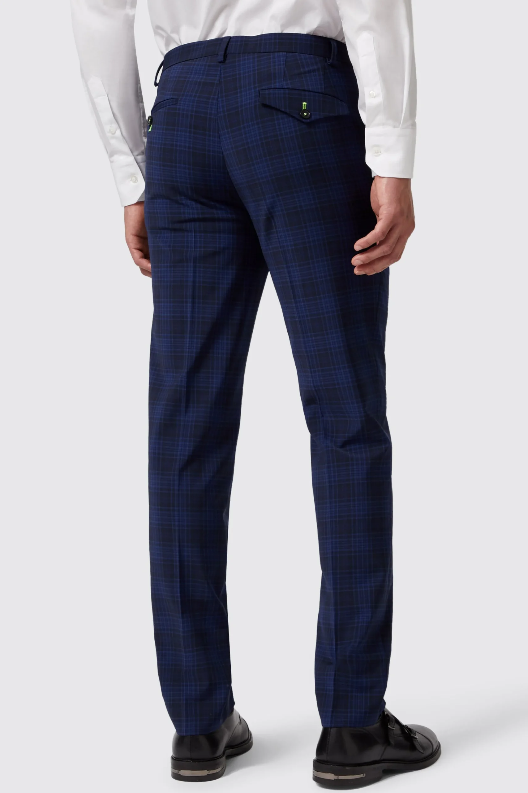 Style·Check Suits|Occasion·Autumn Suits|Twisted Tailor Barlow Slim Fit Navy Wool Check Suit