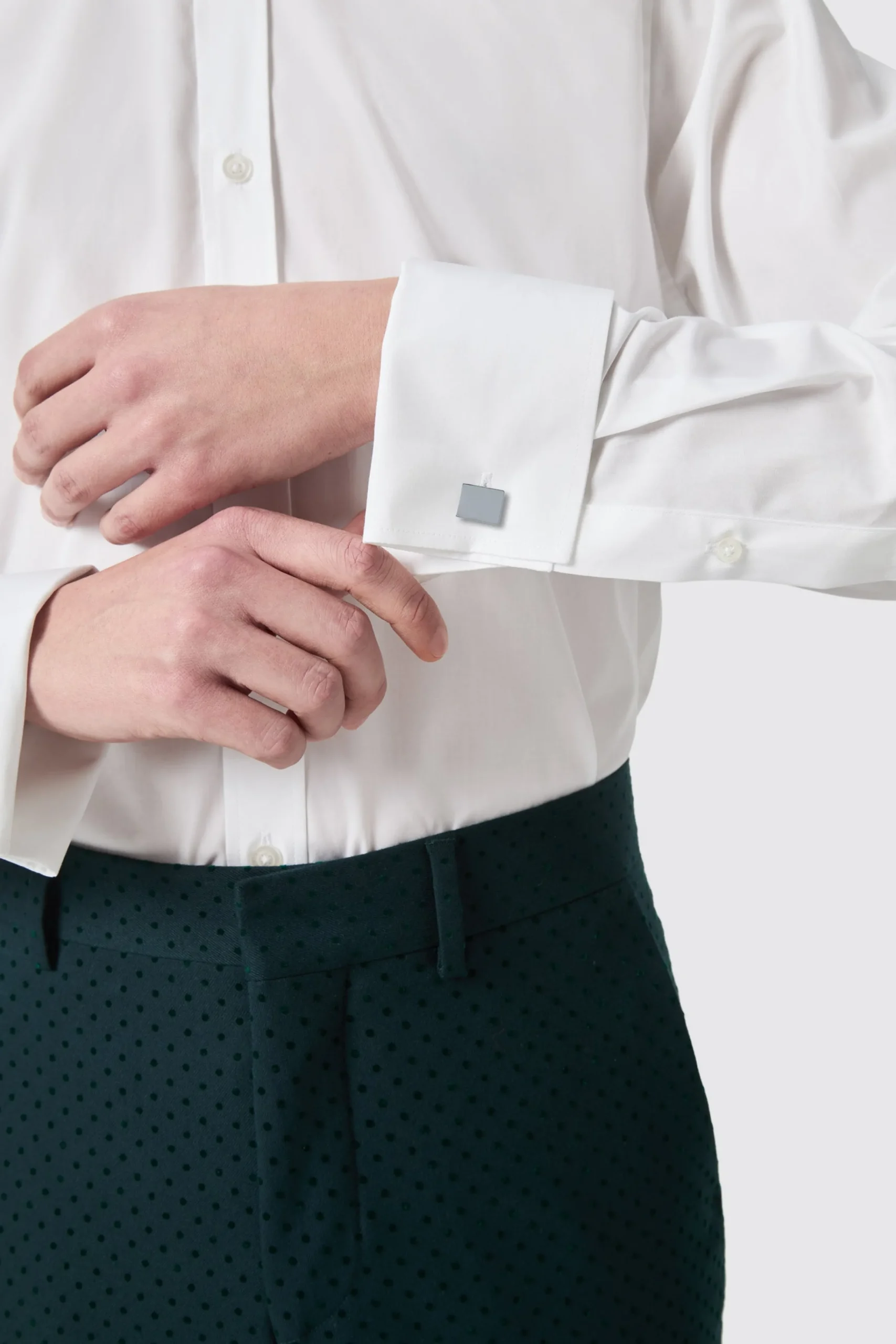 Style·Plain Shirts|Style·Premium Shirts|Twisted Tailor Barron Slim Fit Double Cuff White Cotton Shirt