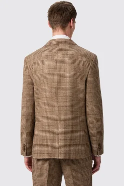 Jackets·Work Jackets|Jackets·Casual Jackets|Twisted Tailor Blackwood Slim Fit Brown Check Double Breasted Jacket