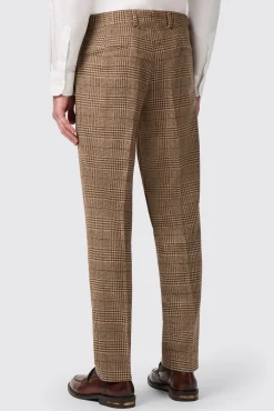 Trousers·Work Trousers|Twisted Tailor Blackwood Slim Fit Brown Check Trousers