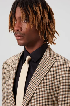 Style·Check Suits|Style·2 Piece Suits|Twisted Tailor Blythe Slim Fit Beige Check Suit
