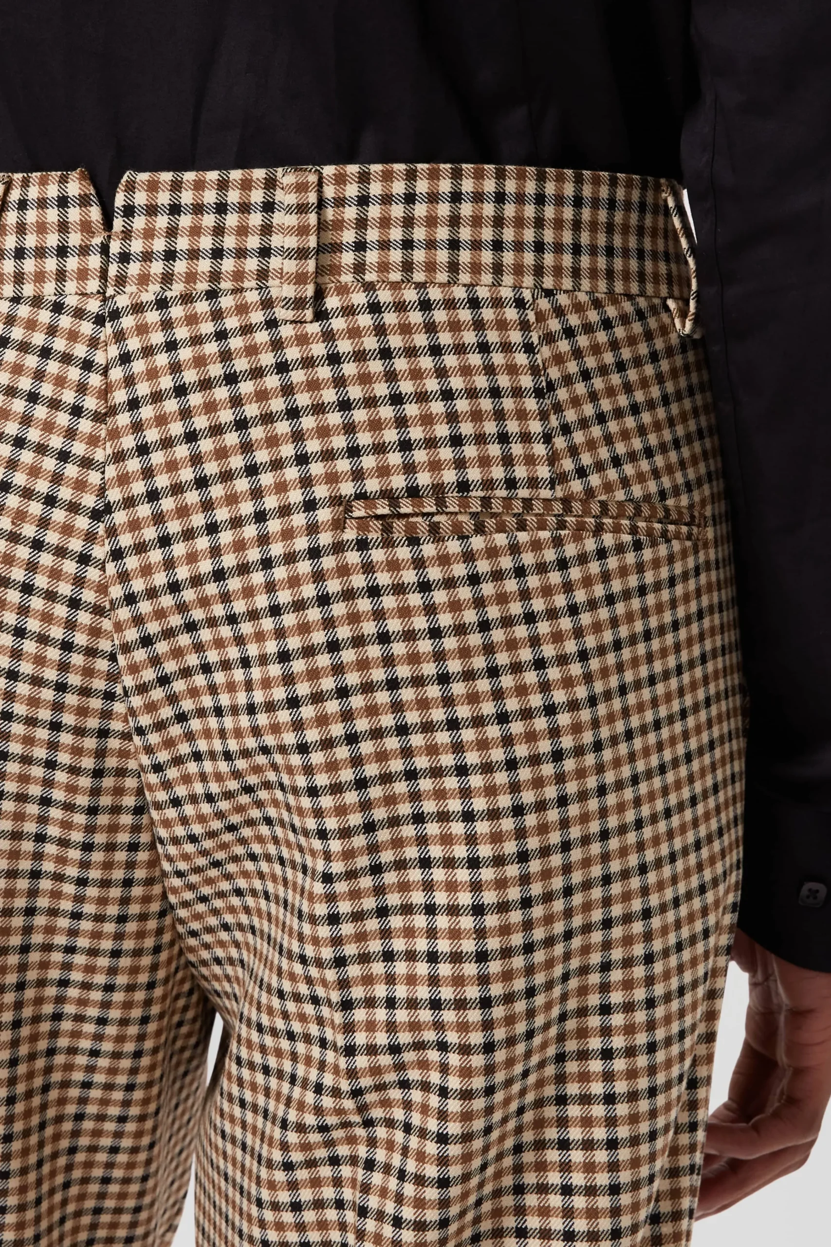 Trousers·Party Trousers|Trousers·Work Trousers|Twisted Tailor Blythe Slim Fit Beige Check Trousers