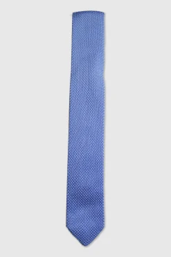 Suit Accessories·Ties|Twisted Tailor Bowie Blue Knitted Tie