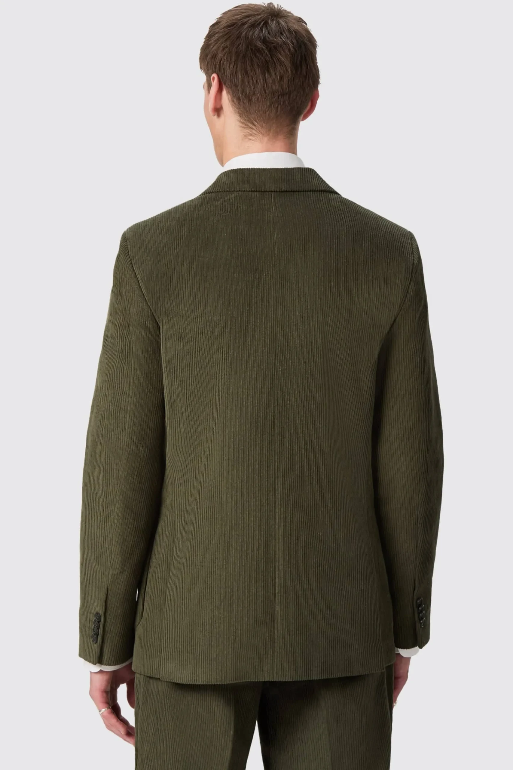 Jackets·Work Jackets|Jackets·Party Jackets|Twisted Tailor Brisbane Slim Fit Green Corduroy Double Breasted Jacket