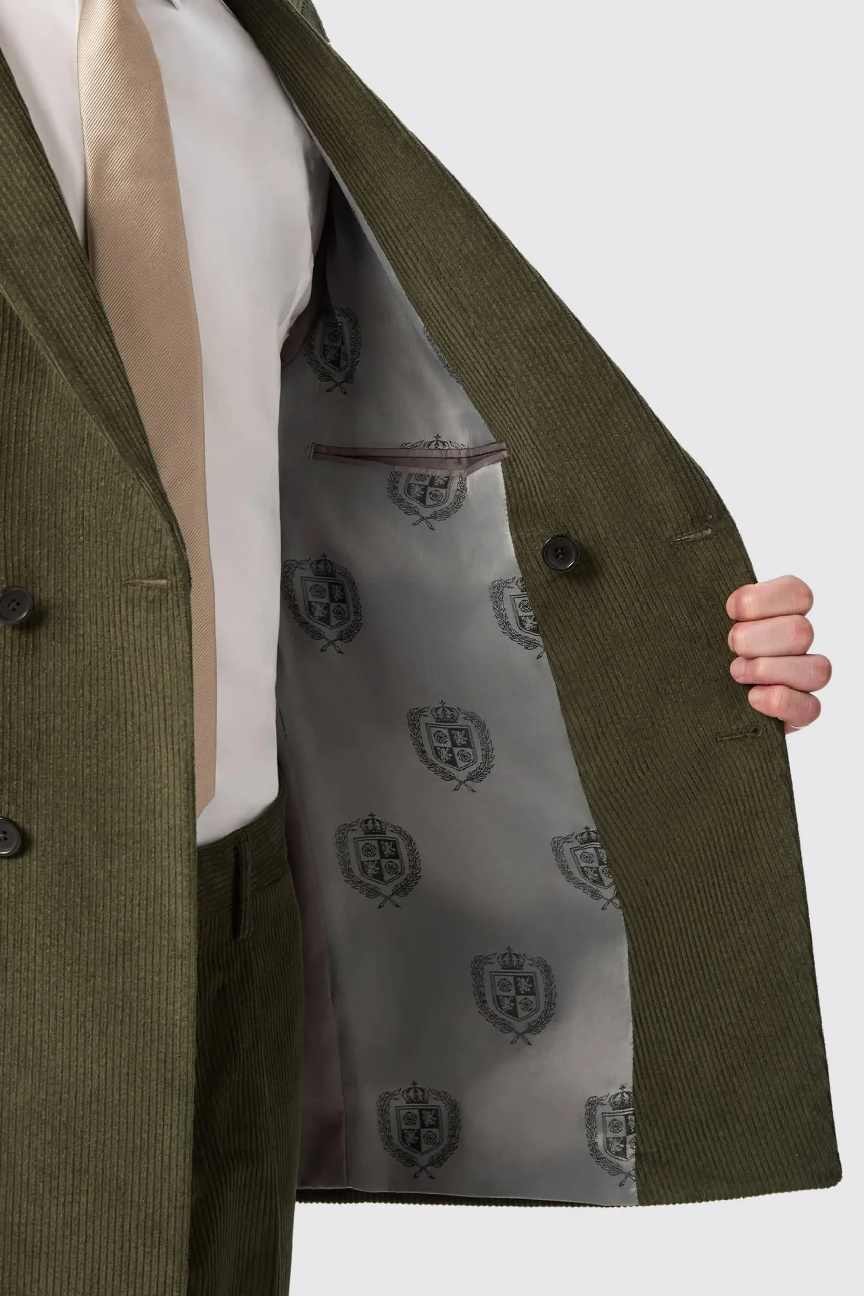 Jackets·Work Jackets|Jackets·Party Jackets|Twisted Tailor Brisbane Slim Fit Green Corduroy Double Breasted Jacket