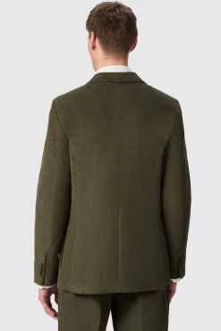 Style·Plain Suits|Style·Cord Suits|Twisted Tailor Brisbane Slim Fit Green Corduroy Double Breasted Suit
