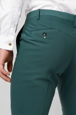 Trousers·Work Trousers|Twisted Tailor Buscot Slim Fit Forest Green Trousers