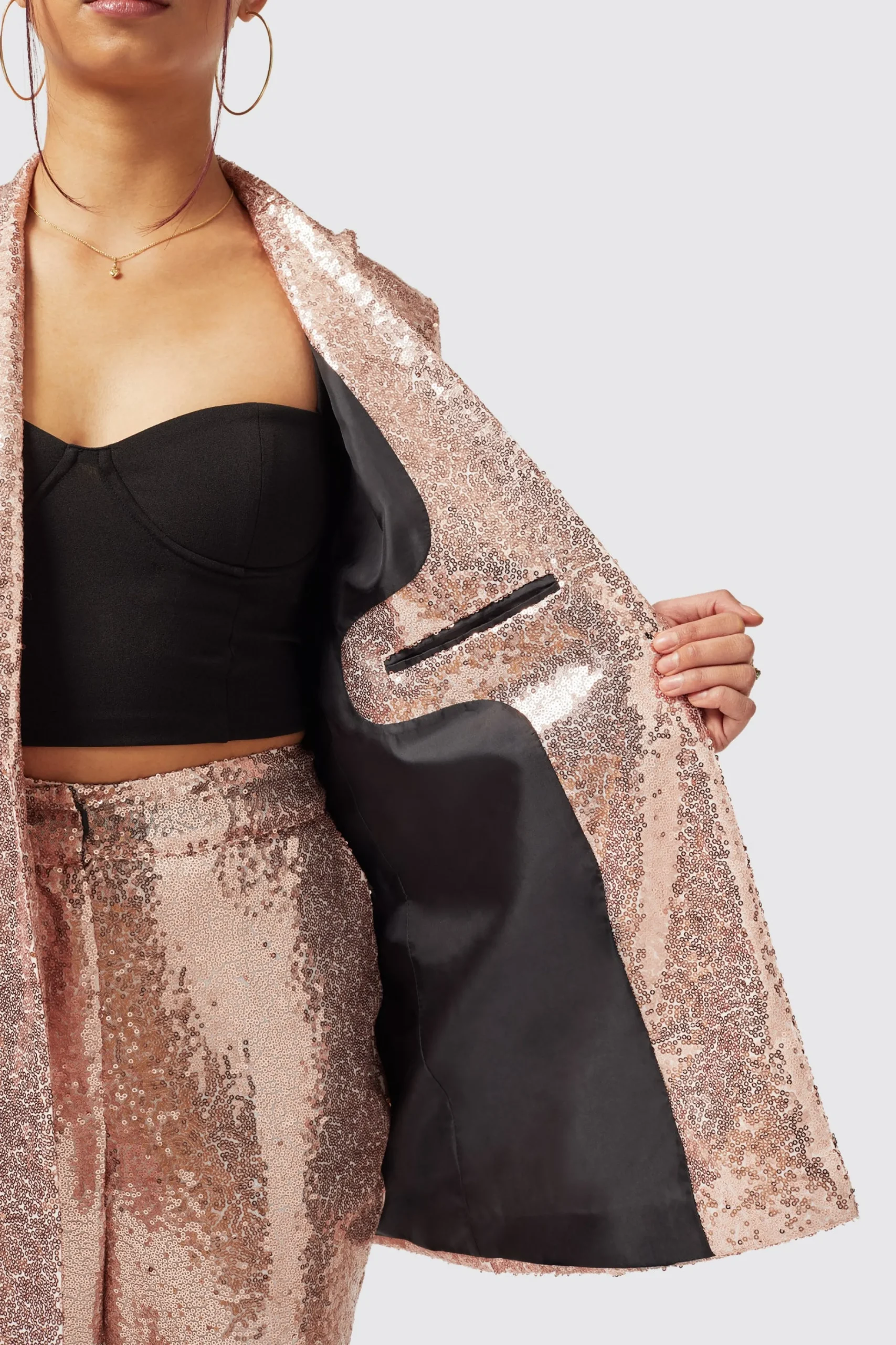 Woman|Twisted Tailor Caladium Slim Fit Pink Sequin Suit