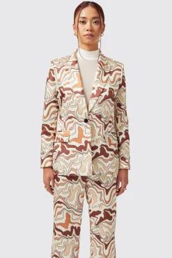 Woman|Twisted Tailor Calthia Slim Fit Neutral Suit