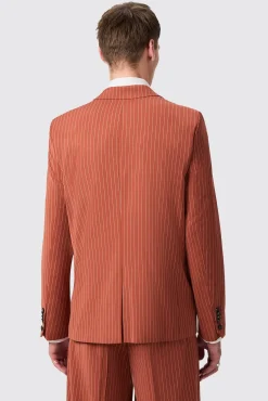 Jackets·Casual Jackets|Jackets·Party Jackets|Twisted Tailor Cortese Oversized Burnt Orange Pinstripe Jacket