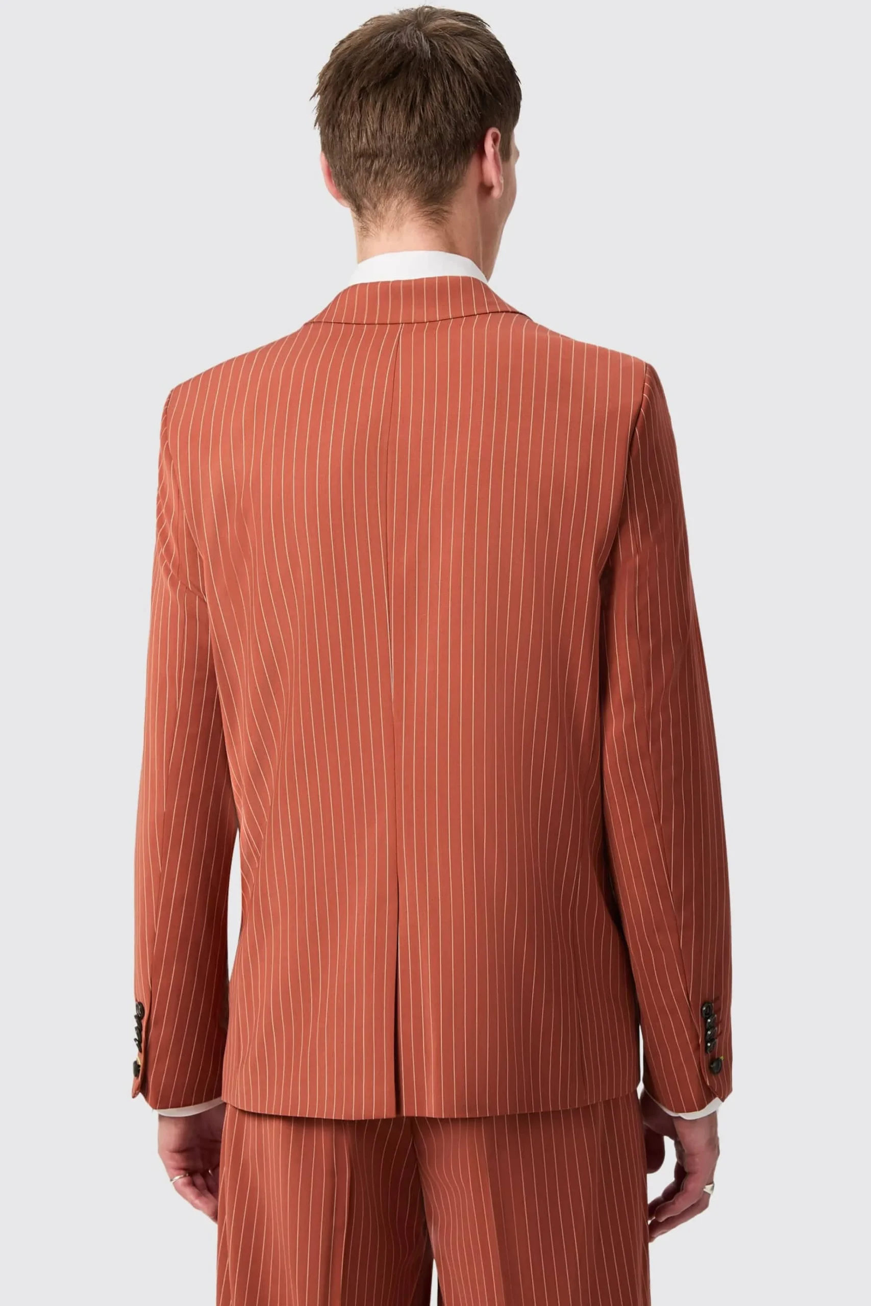 Jackets·Casual Jackets|Jackets·Party Jackets|Twisted Tailor Cortese Oversized Burnt Orange Pinstripe Jacket