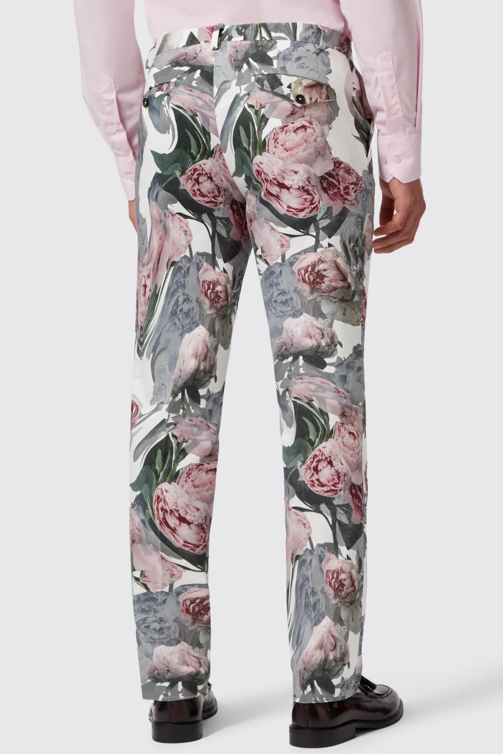 Style·Floral Suits|Style·Bold Prints|Twisted Tailor Dali Skinny Fit White Cotton Floral Suit