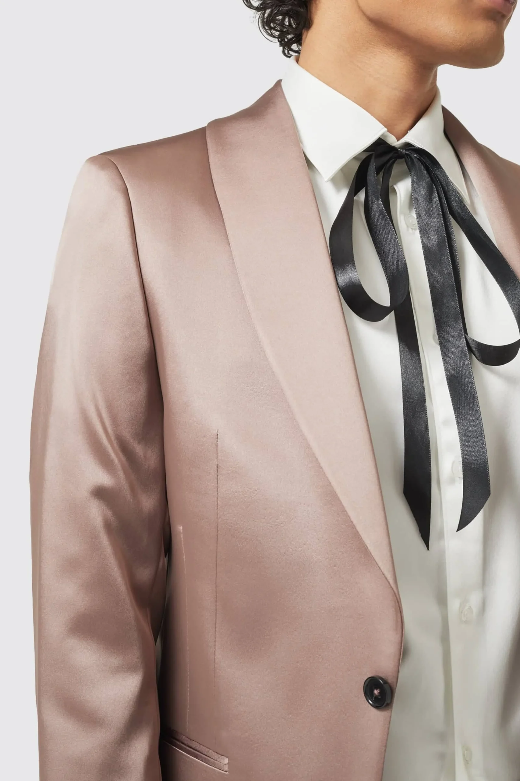 Style·Plain Suits|Style·2 Piece Suits|Twisted Tailor Draco Skinny Fit Rose Gold Sateen Suit
