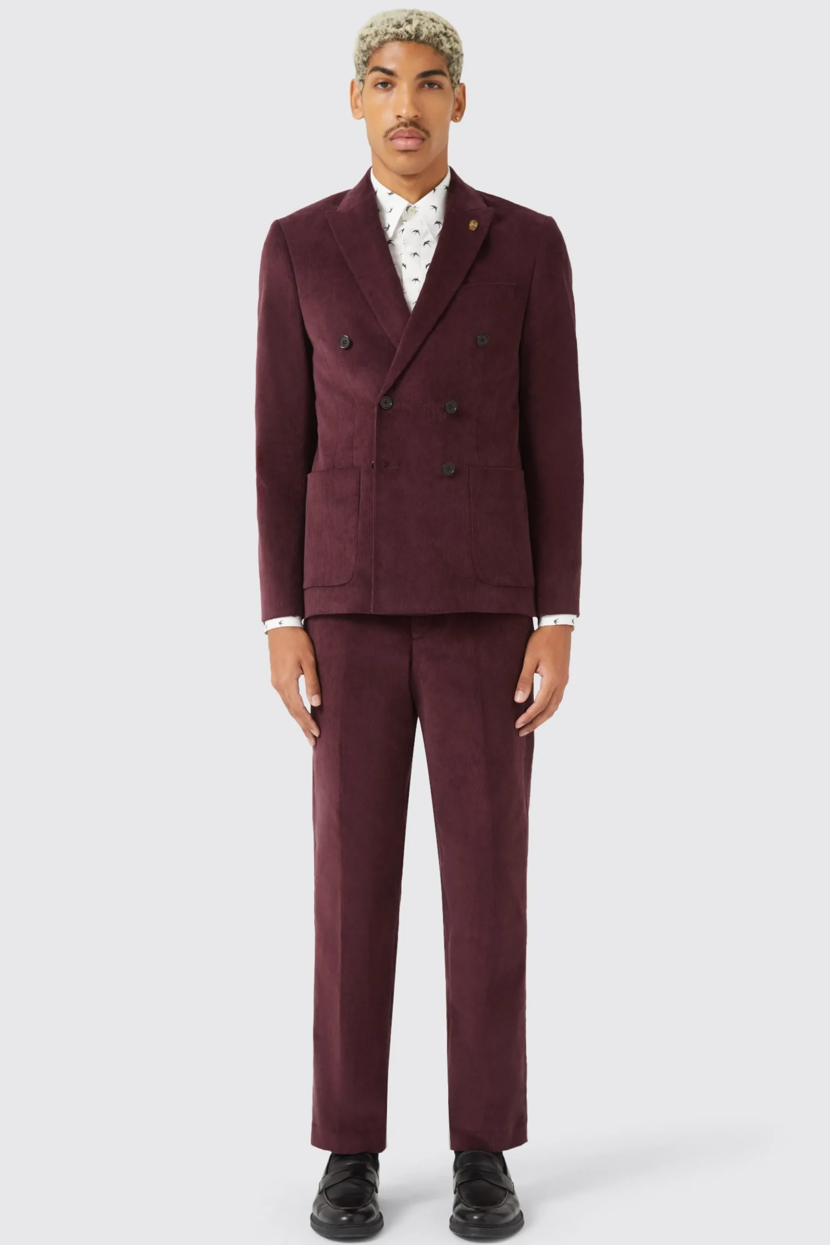 Style·Cord Suits|Twisted Tailor Dunmore Wine Cord Suit TT X AM
