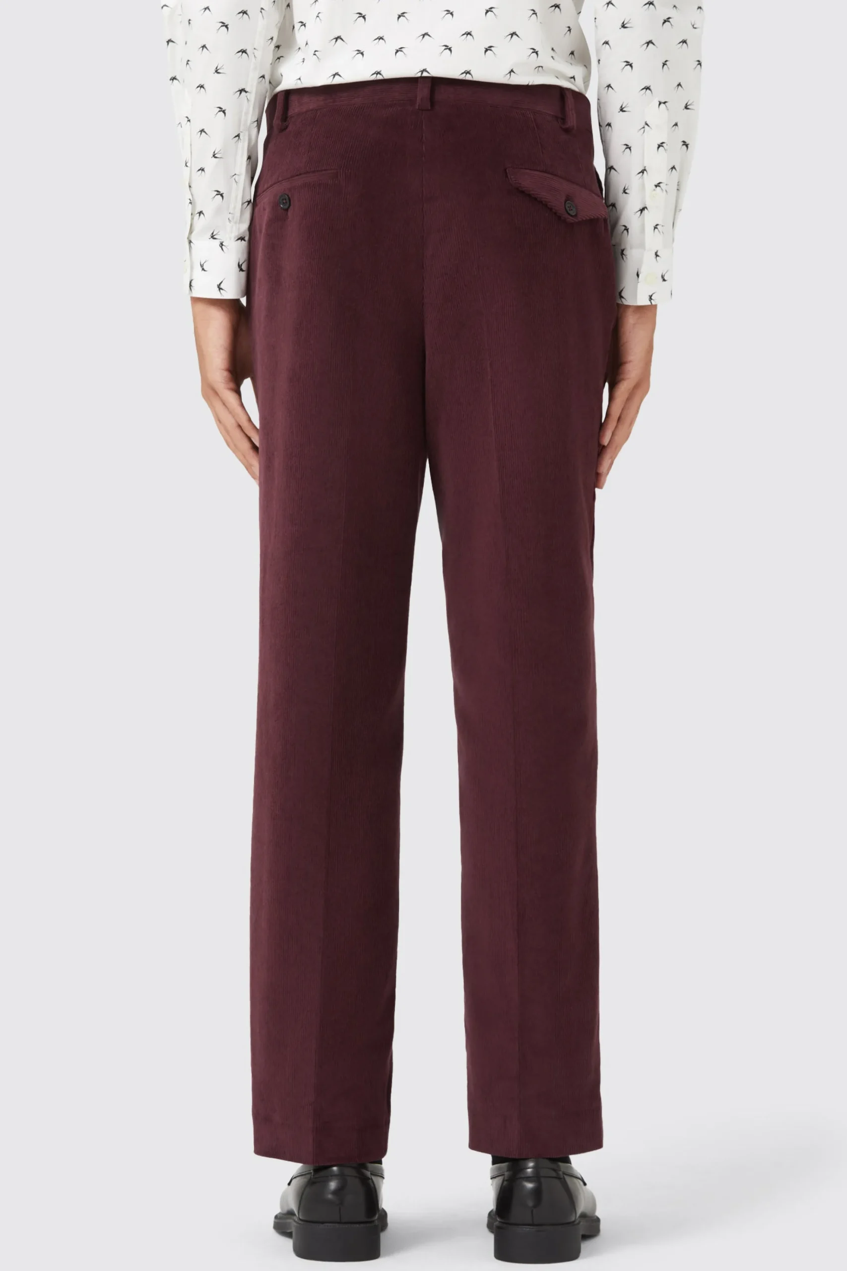 Trousers·Casual Trousers|Trousers·Work Trousers|Twisted Tailor Dunmore Wine Cord Trouser TT X AM