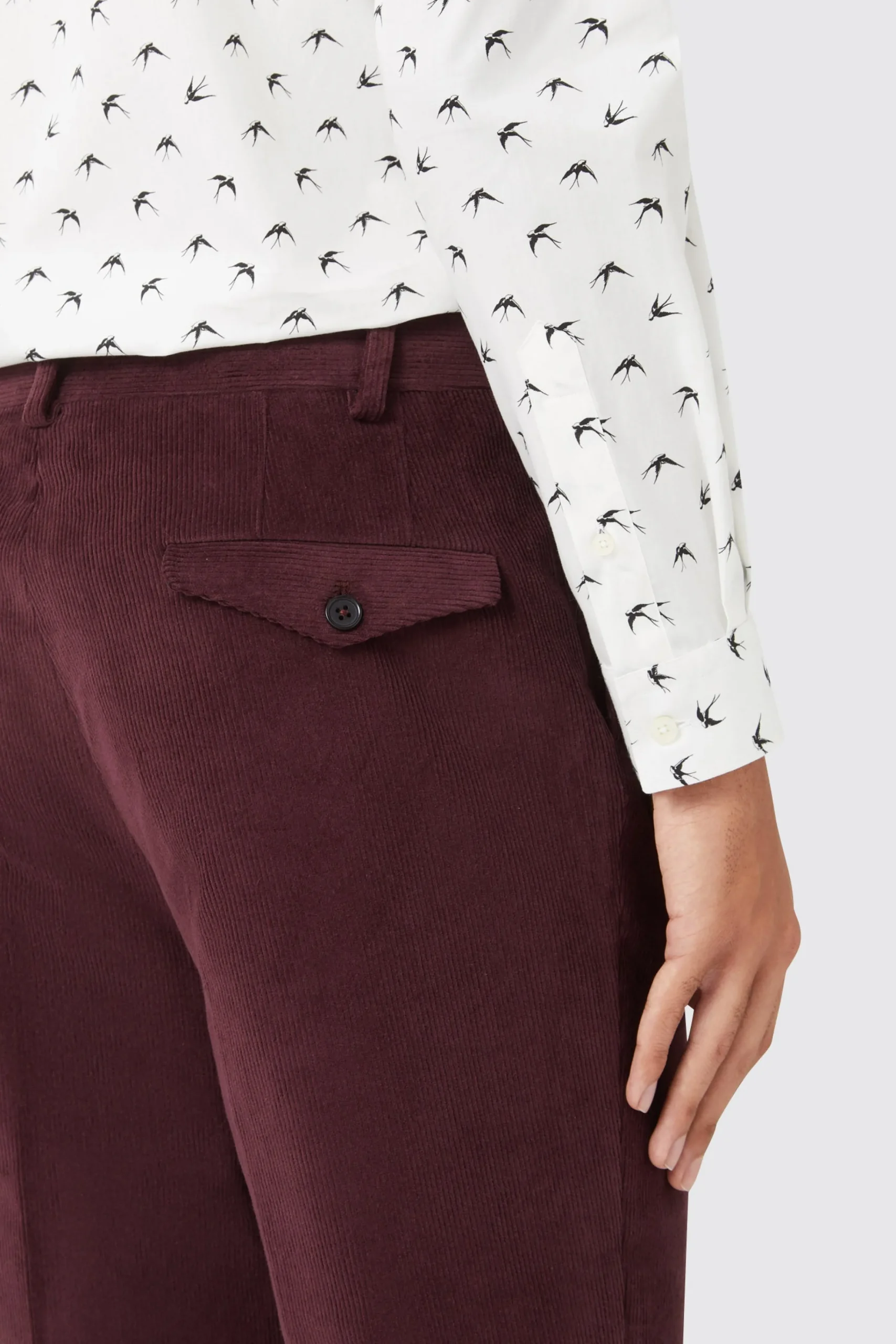 Trousers·Casual Trousers|Trousers·Work Trousers|Twisted Tailor Dunmore Wine Cord Trouser TT X AM