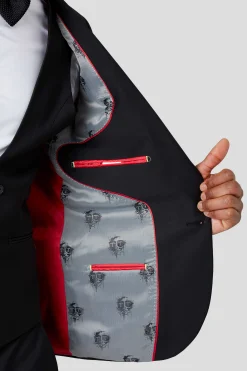 Style·Plain Suits|Style·3 Piece Suits|Twisted Tailor Ellroy Skinny Fit Black Wool Suit