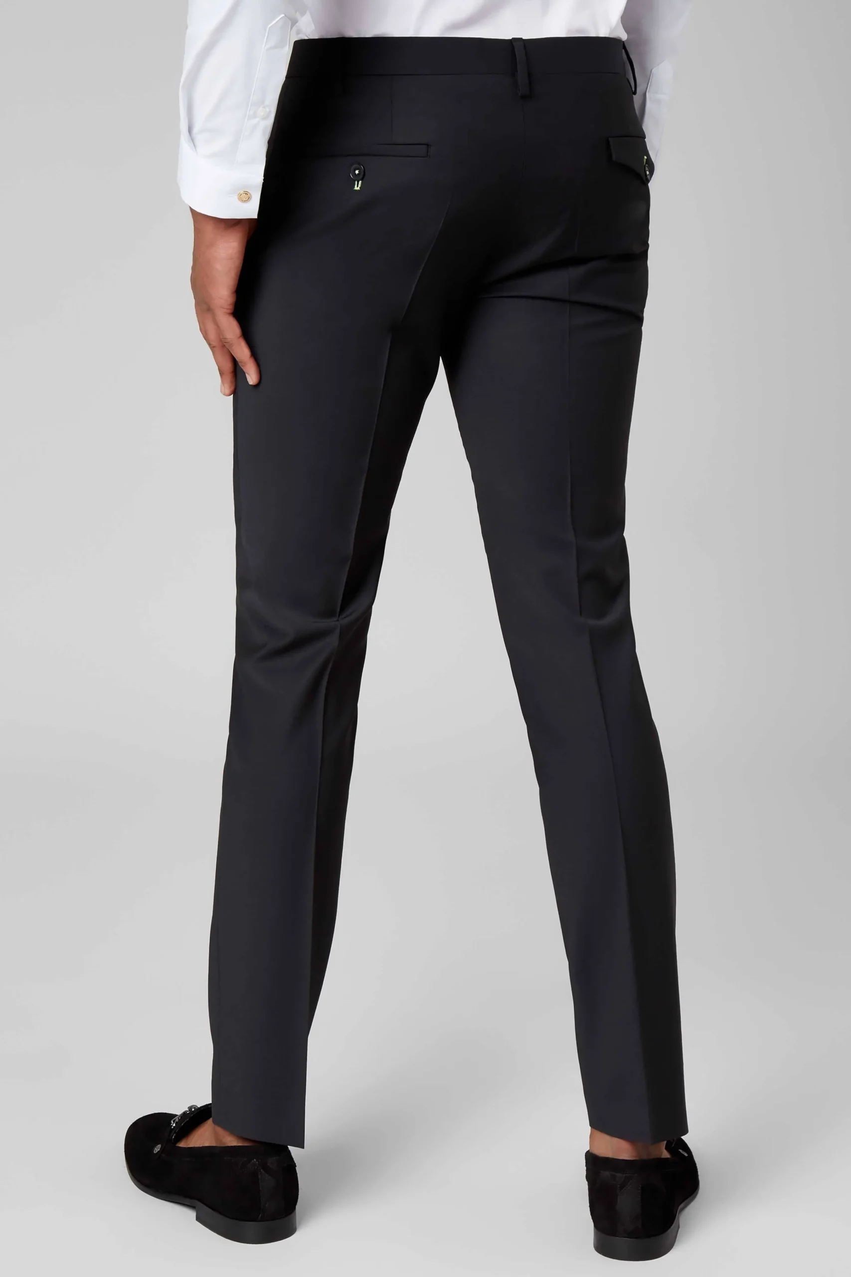 Style·Plain Suits|Style·3 Piece Suits|Twisted Tailor Ellroy Skinny Fit Black Wool Suit