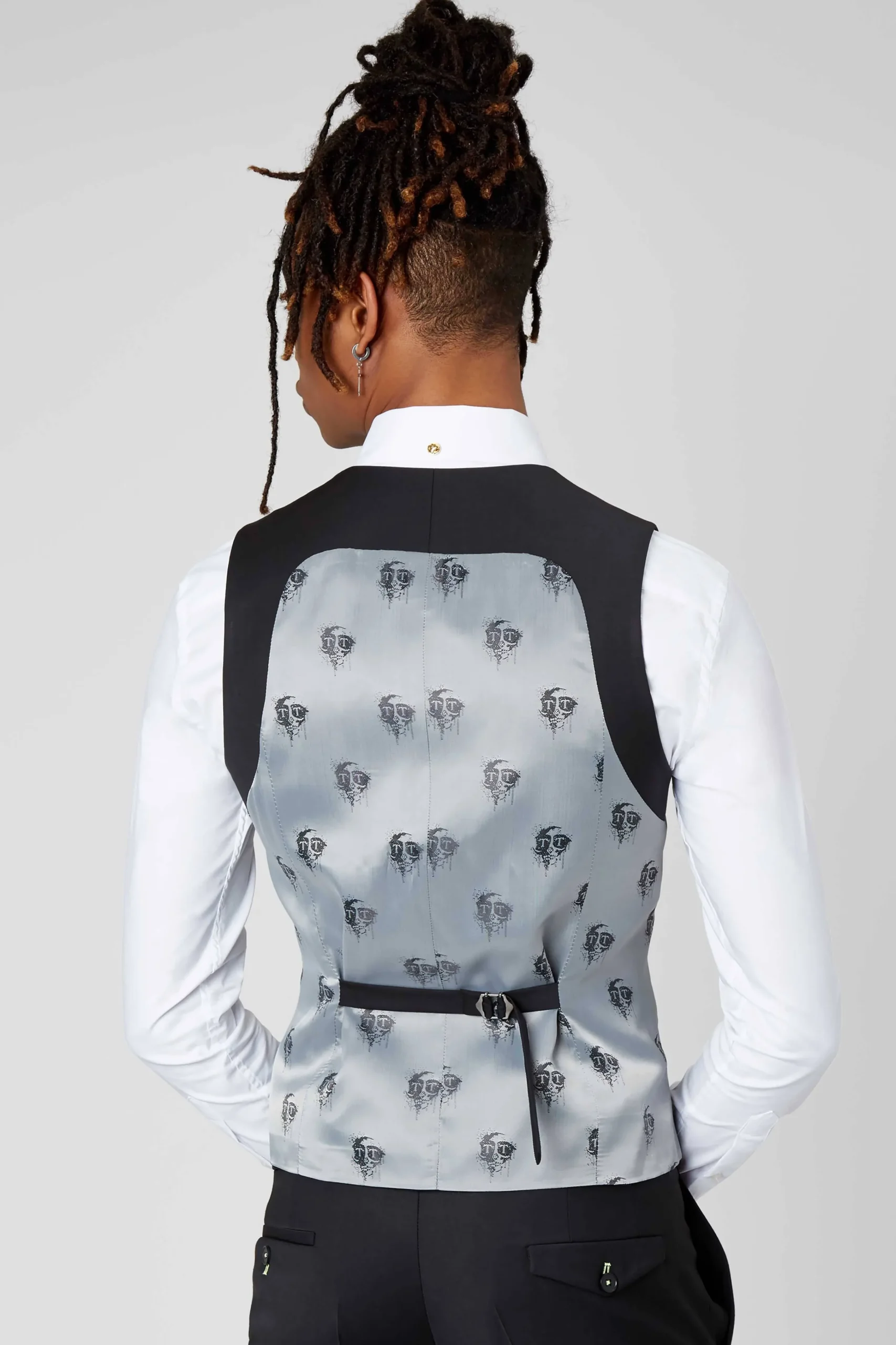 Style·Plain Suits|Style·3 Piece Suits|Twisted Tailor Ellroy Skinny Fit Black Wool Suit