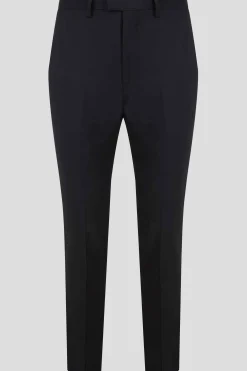 Trousers·Work Trousers|Twisted Tailor Ellroy Skinny Fit Black Wool Trousers