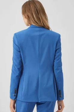 Woman|Twisted Tailor Ellroy Skinny Fit French Blue Wool Jacket