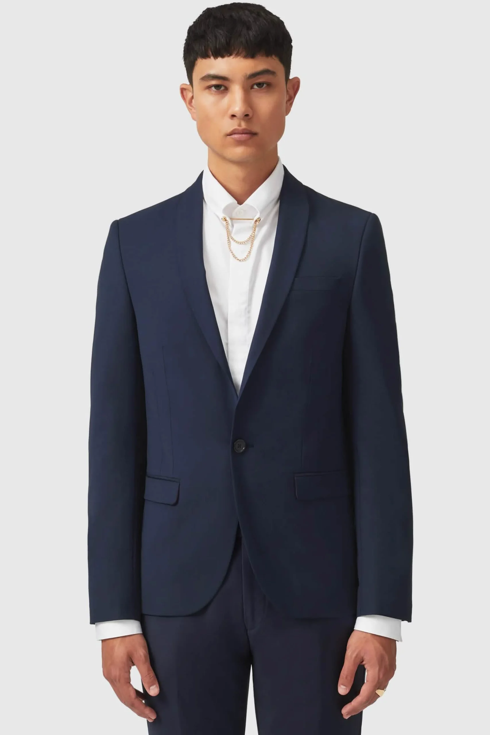 Jackets·Work Jackets|Twisted Tailor Ellroy Skinny Fit New Navy Jacket