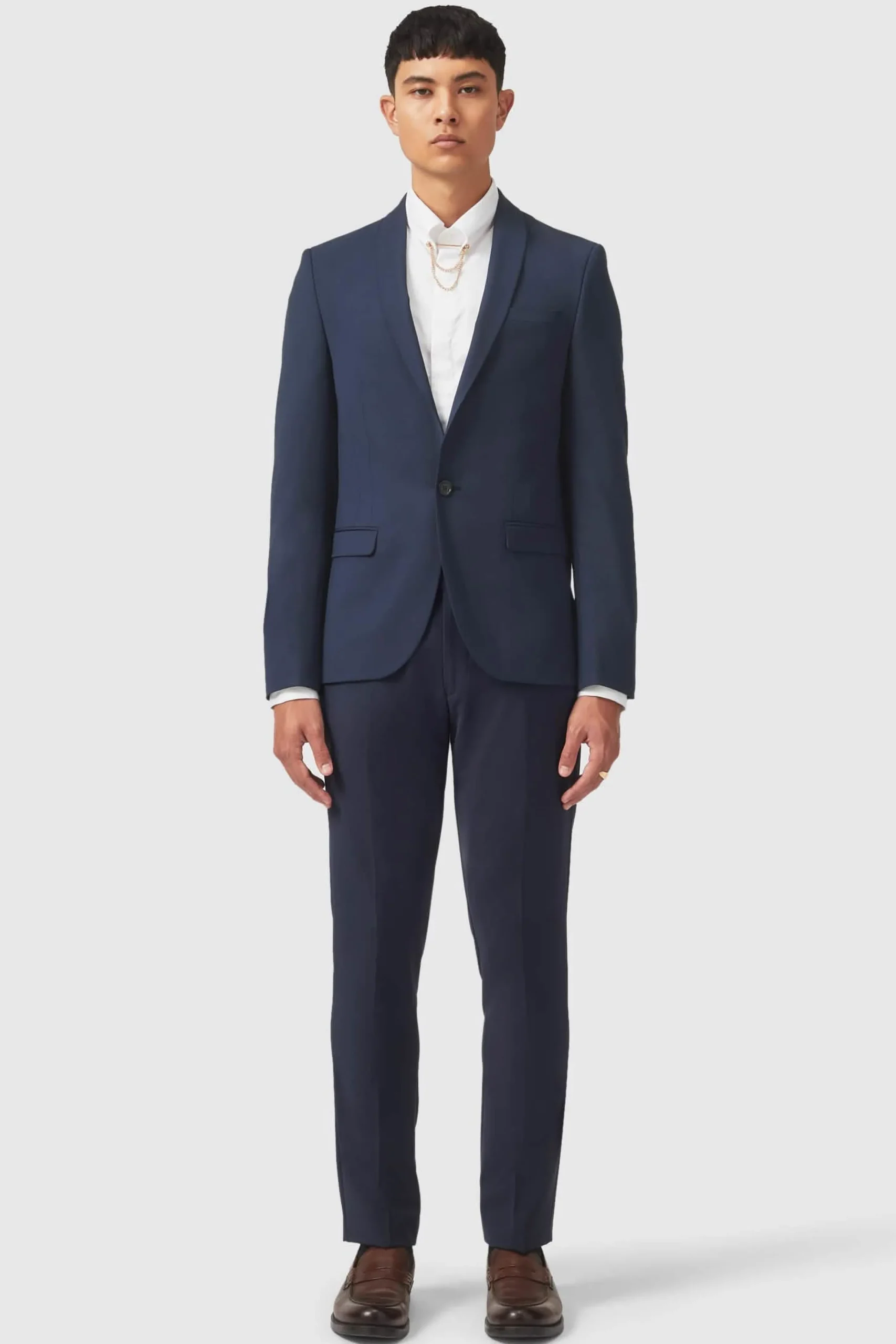 Jackets·Work Jackets|Twisted Tailor Ellroy Skinny Fit New Navy Jacket