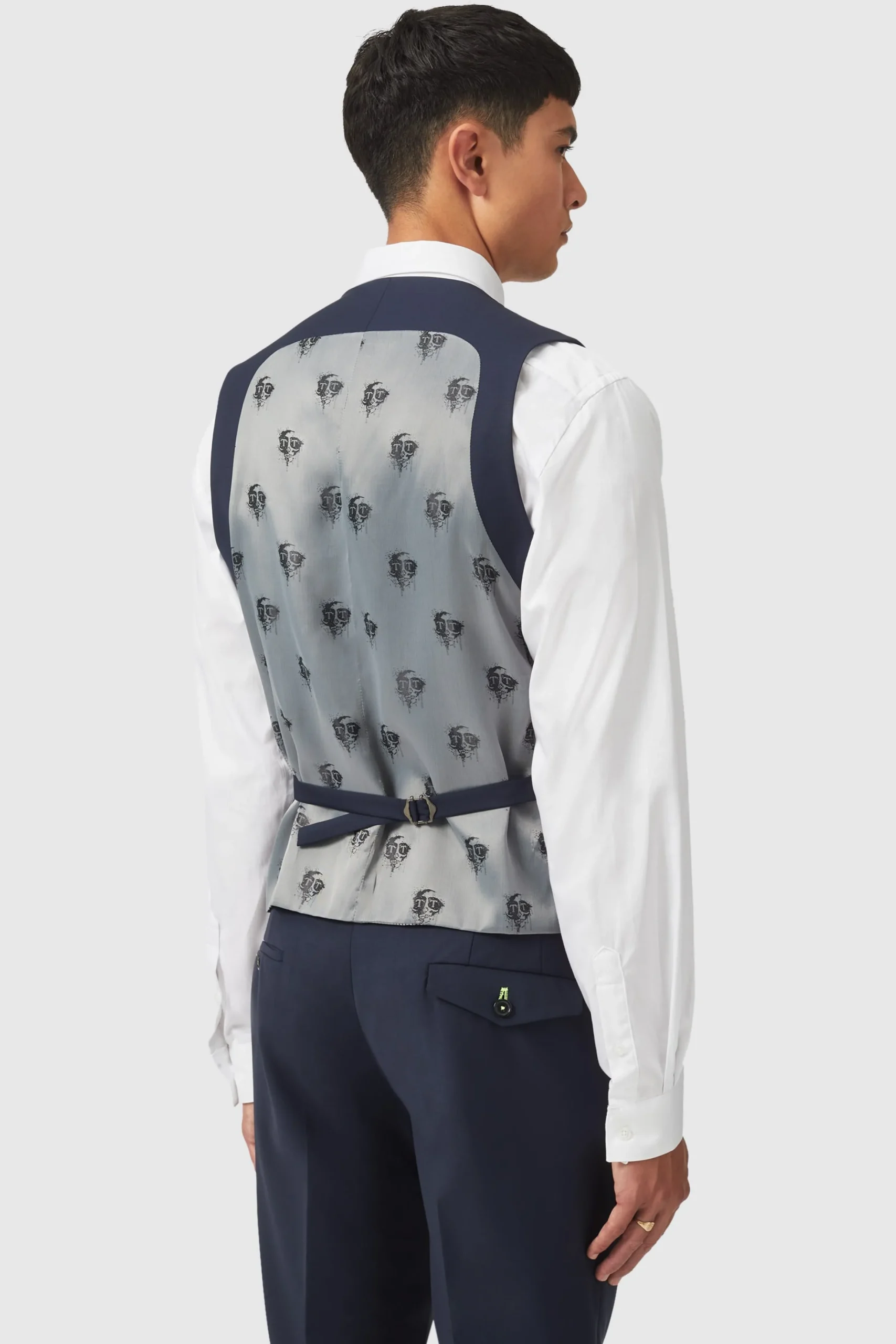 Waistcoats|Twisted Tailor Ellroy Skinny Fit New Navy Waistcoat