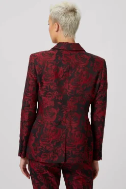 Woman|Style·Icons|Twisted Tailor Ersilia Skinny Fit Red Floral Suit