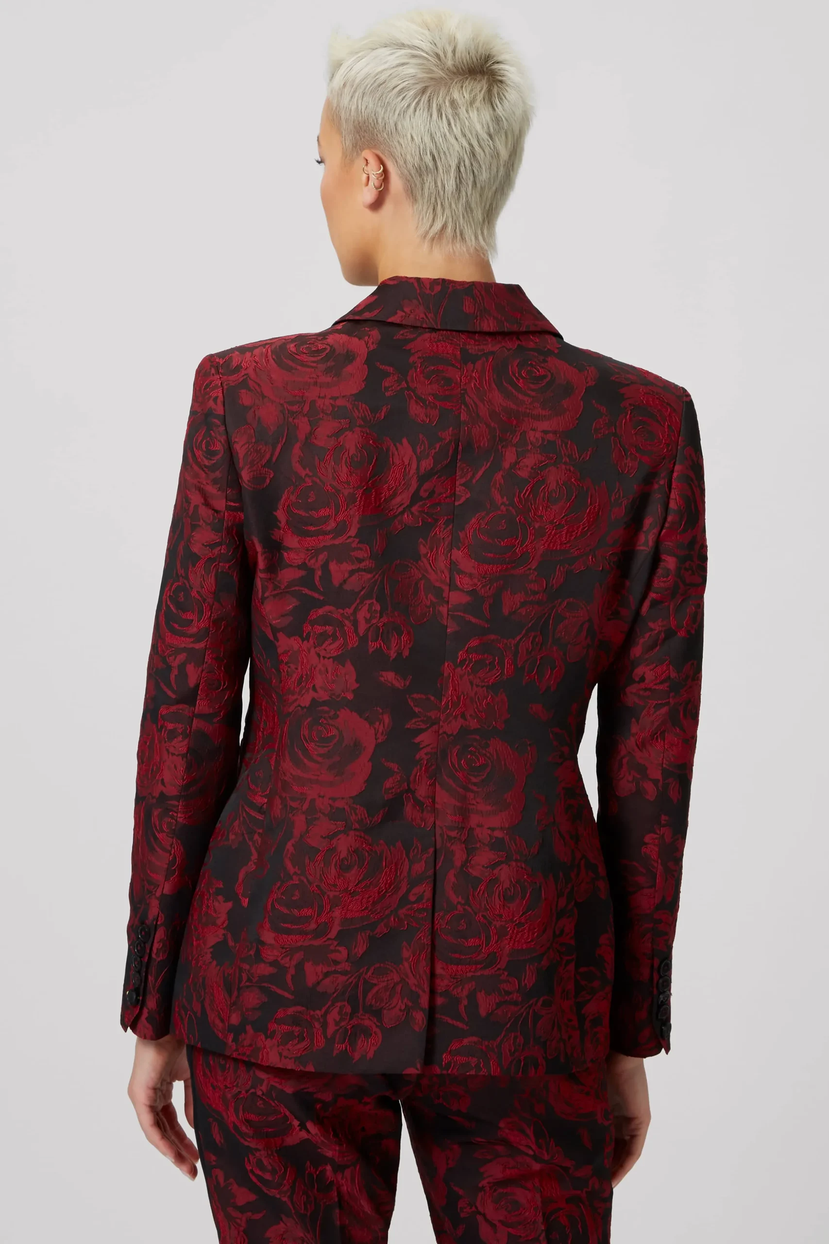 Woman|Style·Icons|Twisted Tailor Ersilia Skinny Fit Red Floral Suit