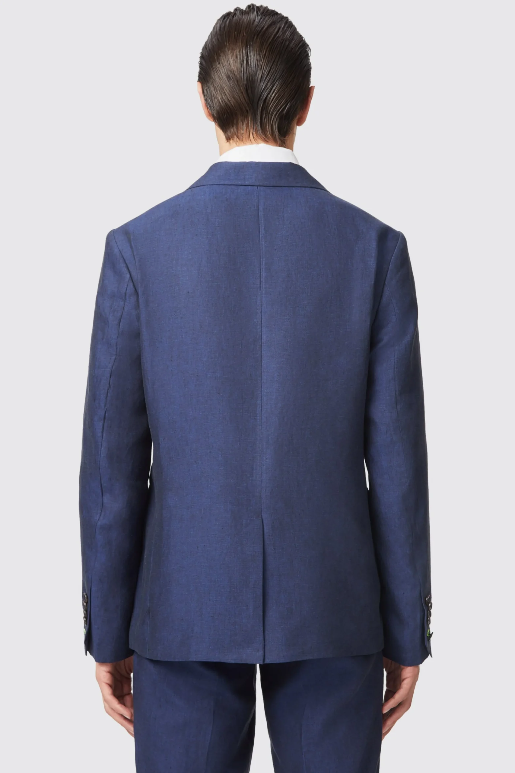 Jackets·Work Jackets|Twisted Tailor Fairmont Slim Fit Navy Double Breasted Linen Jacket