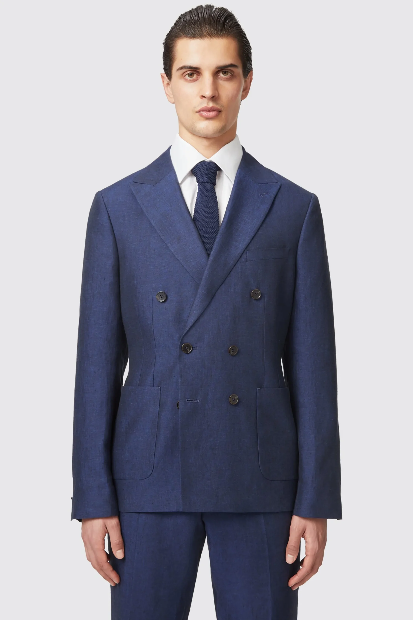 Occasion·Wedding Suits|Twisted Tailor Fairmont Slim Fit White Double Breasted Linen Suit