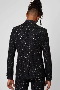 Style·Tuxedos|Style·Icons|Twisted Tailor Farrow Skinny Fit Black Polka Dot Tuxedo Suit