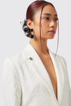 Woman|Twisted Tailor Fiore Slim Fit White Jacket