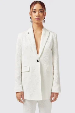 Woman|Twisted Tailor Fiore Slim Fit White Suit