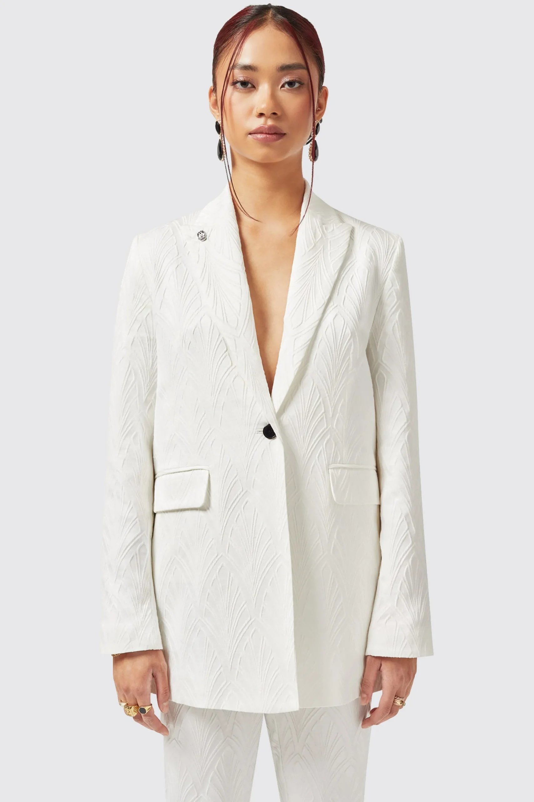 Woman|Twisted Tailor Fiore Slim Fit White Suit