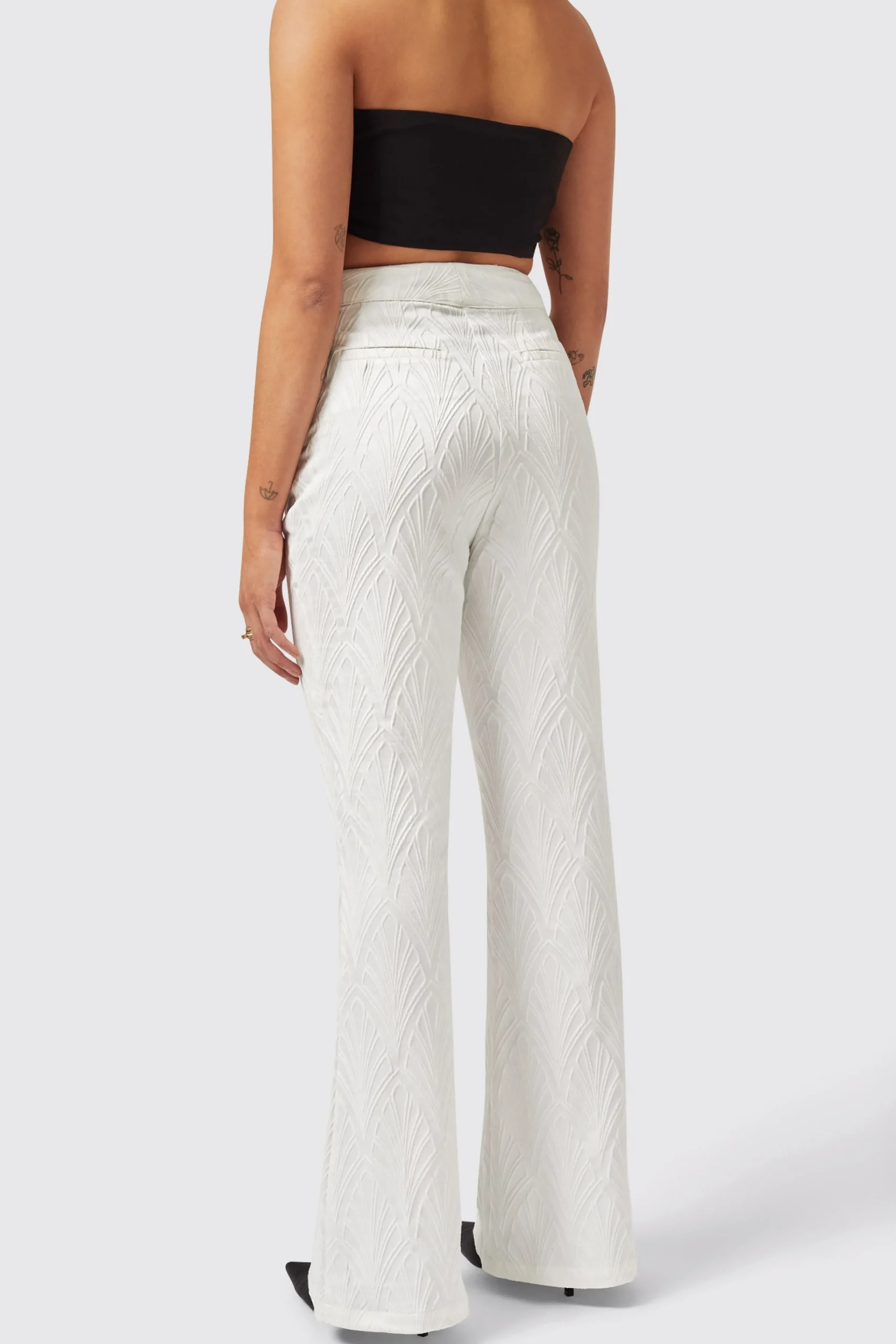 Woman|Twisted Tailor Fiore Slim Fit White Trouser