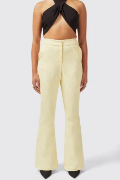 Woman|Twisted Tailor Fiore Slim Fit Yellow Trouser