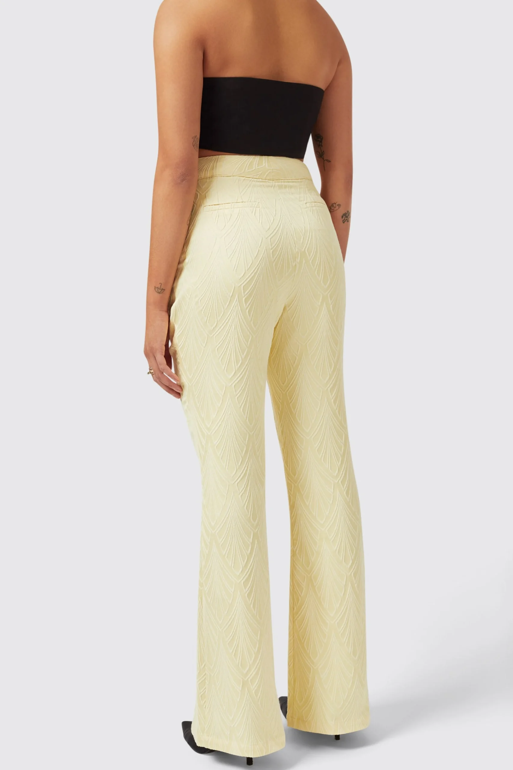 Woman|Twisted Tailor Fiore Slim Fit Yellow Trouser