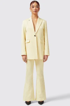 Woman|Twisted Tailor Fiore Slim Fit Yellow Trouser