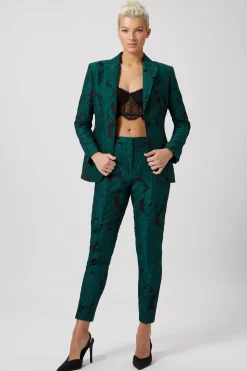 Woman|Style·Icons|Twisted Tailor Gillian Skinny Fit Green Floral Suit